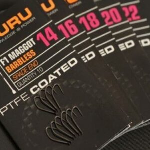 GURU HOOK F1 MAGGOT BARBLESS SPADE END