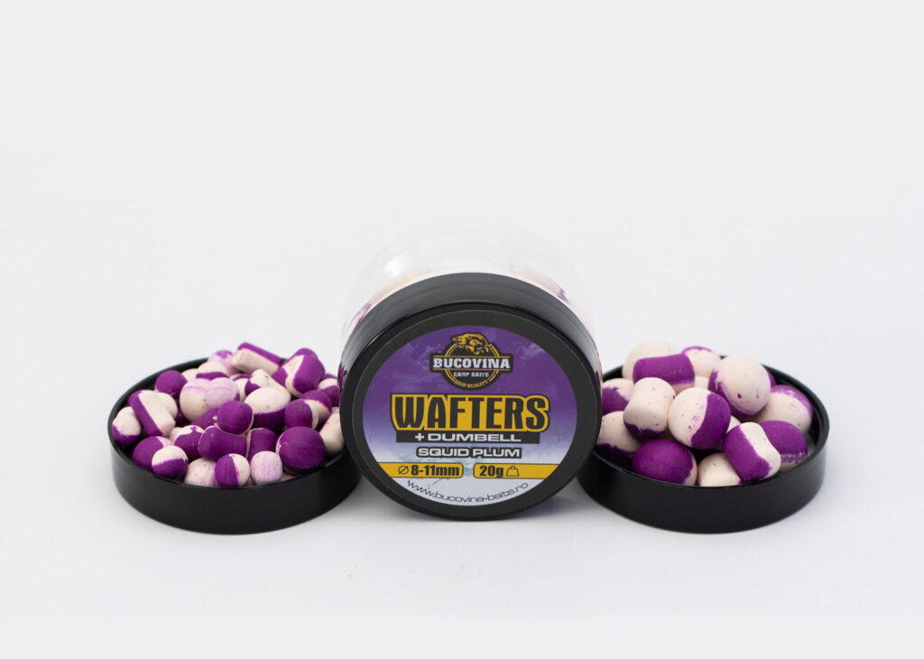 BUCOVINA CARP BAITS WAFTERS DUMBELL SQUID & PLUM 14MM 20G