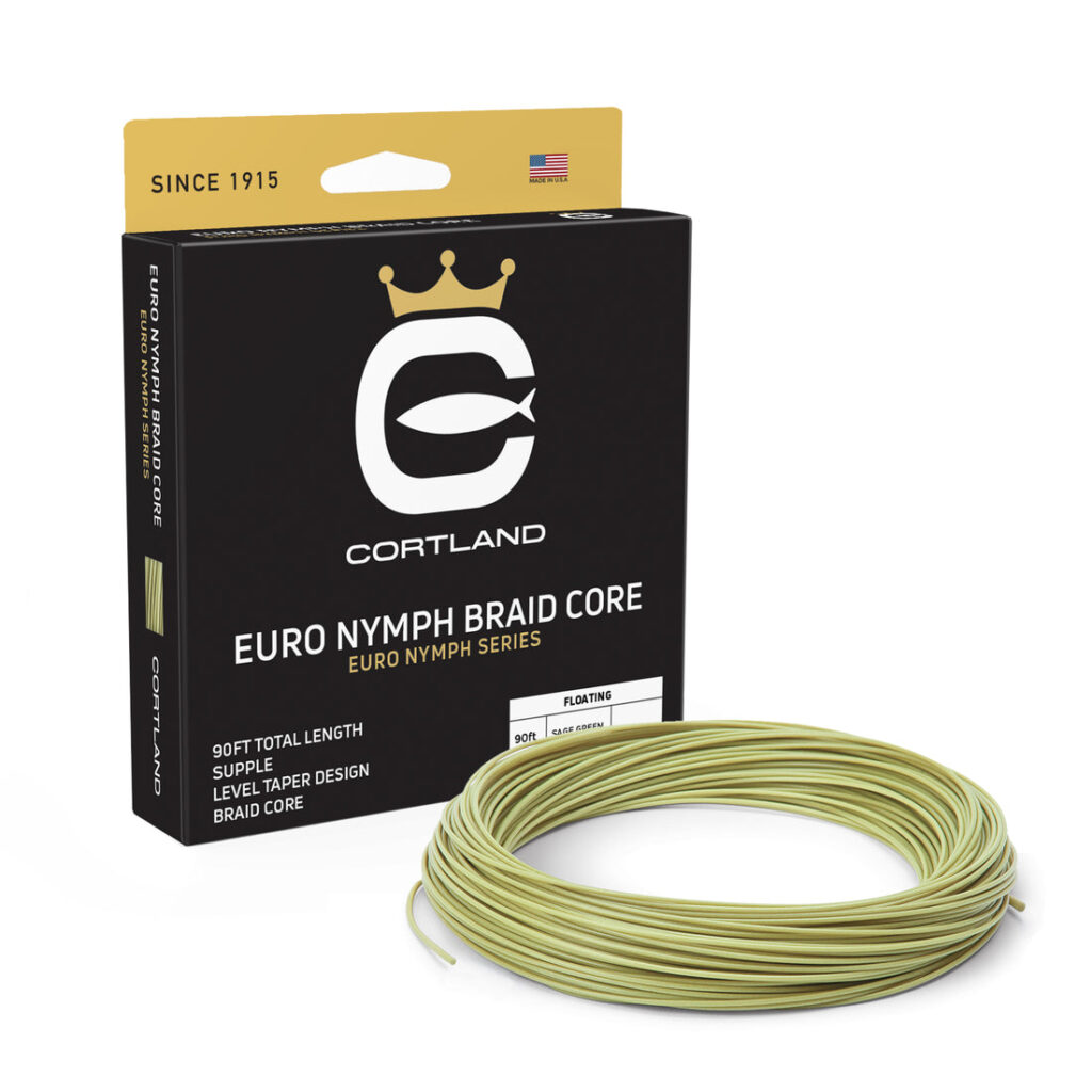 CORTLAND EURO NYMPH BRAID CORE LEVEL .022 90FT SAGE GREEN