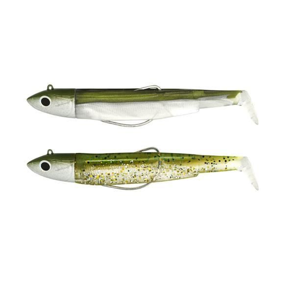 FIIISH BLACK MINNOW DOUBLE COMBO OFFSHORE 70mm 6g #KAKI/KAKI PEARL