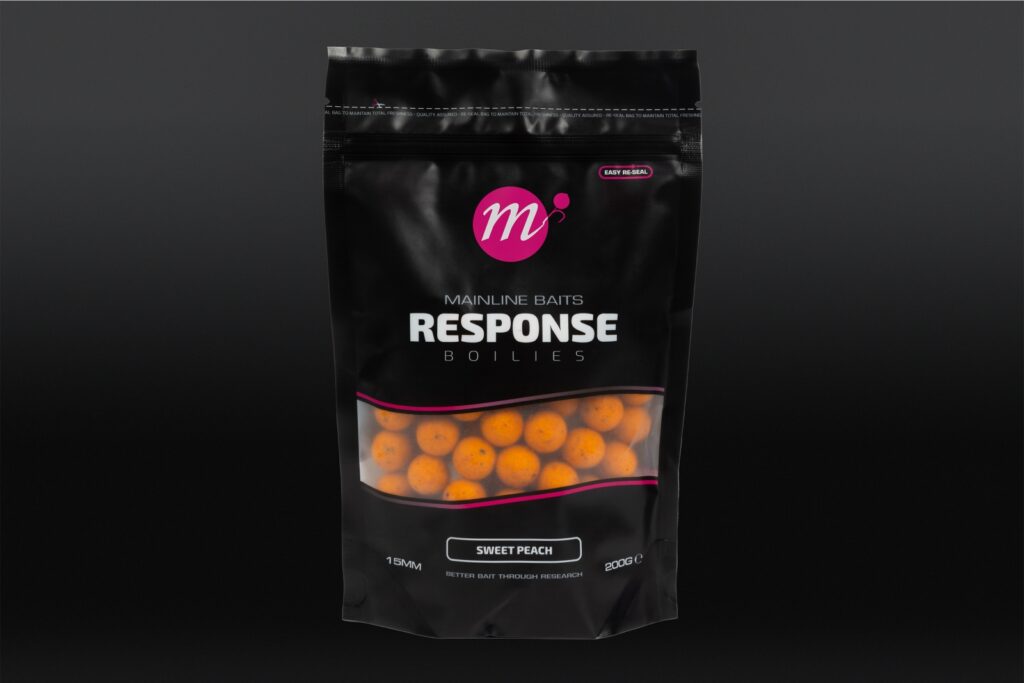 MAINLINE RESPONSE BOILIES SWEET PEACH 15mm 400G