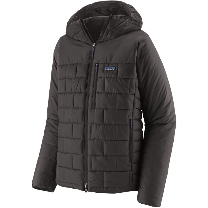 PATAGONIA HI-LOFT NANO PUFF HOODY BLACK BLK L