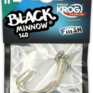 FIIISH BLACK MINNOW KROG VMC HOOKS No.4 4pcs