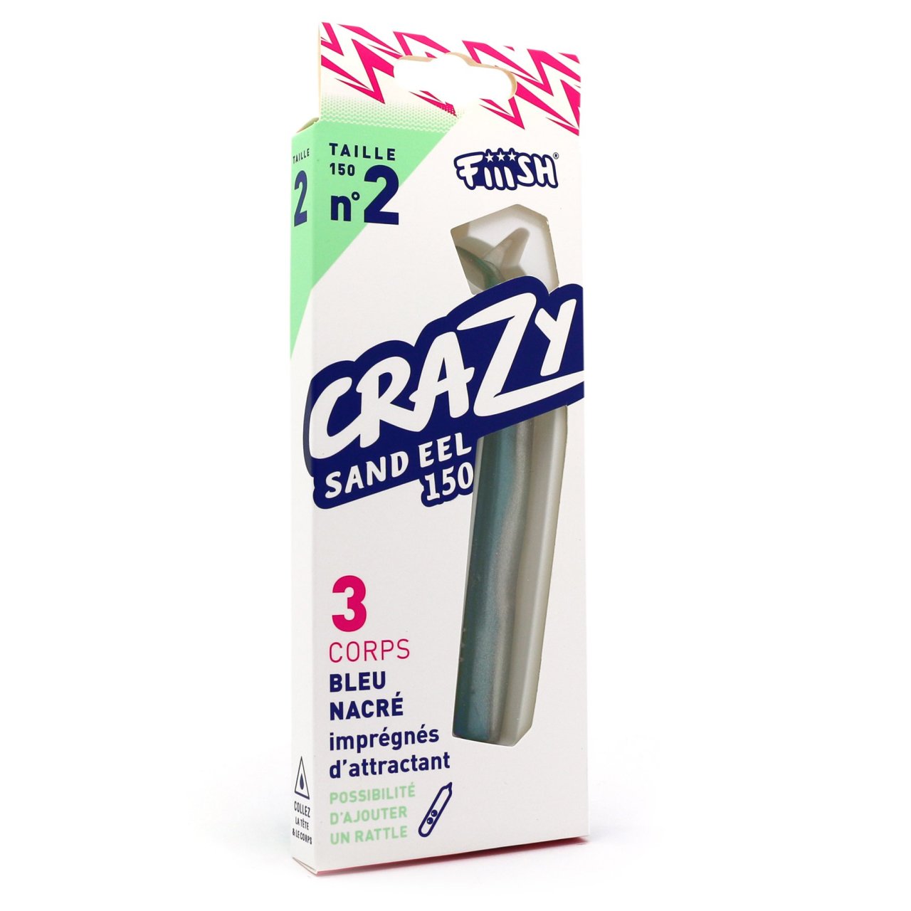FIIISH CRAZY SANDEEL CORPS 150mm 3PCS #BLUE