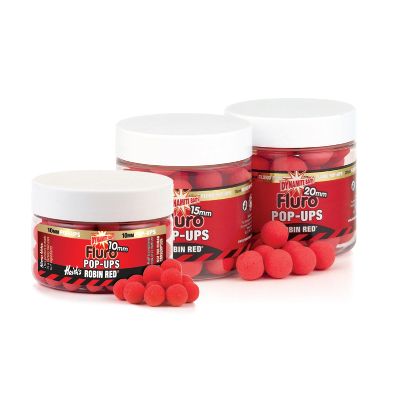 DYNAMITE BAITS FLURO ROBIN RED POP UP 15mm