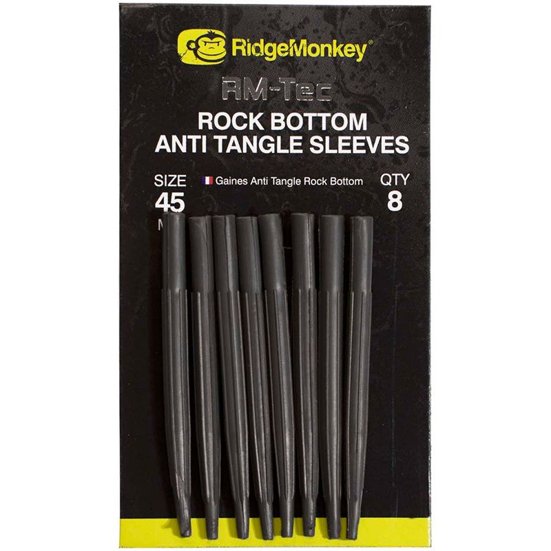 RIDGEMONKEY ANTI TANGLE SLEEVES ROCK BOTTOM 45mm