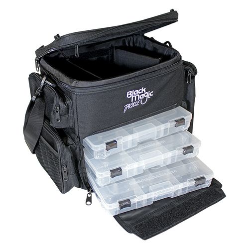 BLACK MAGIC TACKLE BAG W BOXES