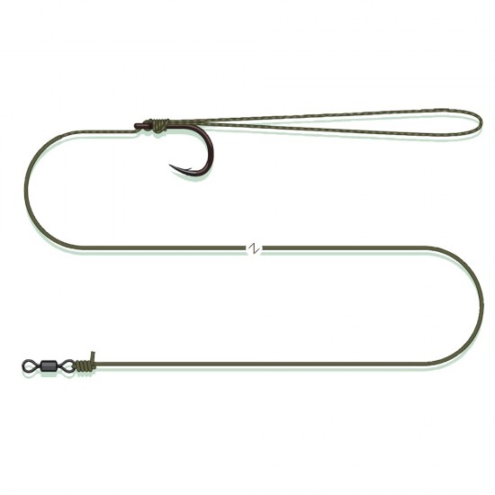 MADCAT COATED PELLET RIG 60cm 0.75mm/1.2mm 2/0