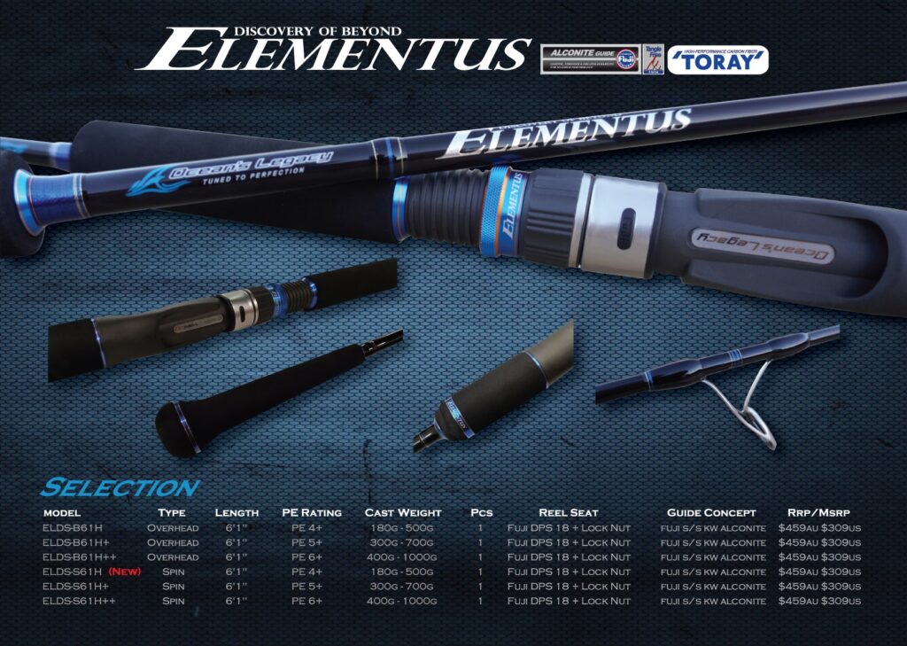 OCEANS LEGACY ELEMENTUS SPEED JIG ELSPD-S611XH 200-450G PE8