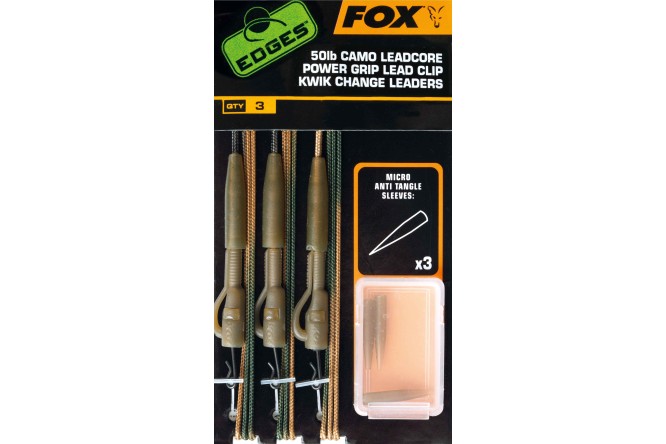 FOX TIED CAMO LEADCORE LEAD CLIP KWIK CHANGE 50LB