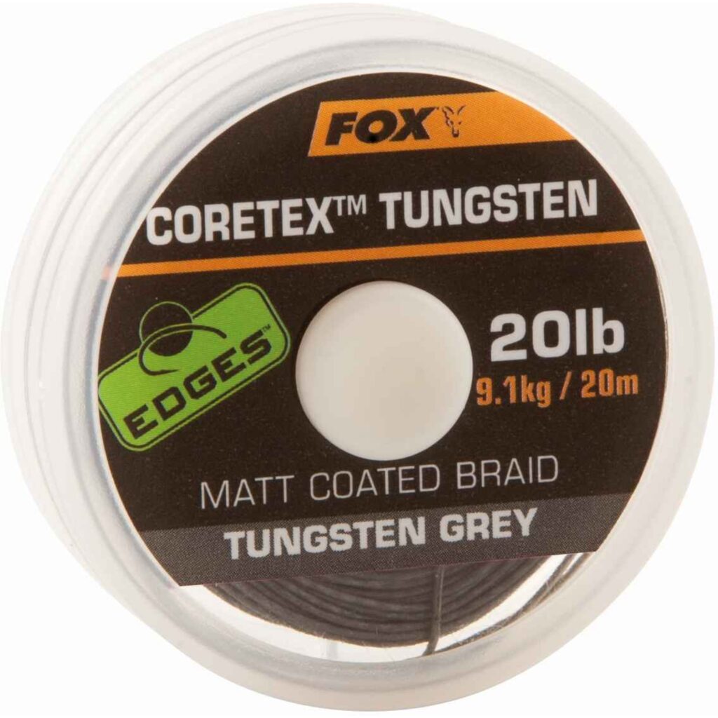 FOX CORETEX TUNGSTEN COATED BRAID 20lb 20m grey