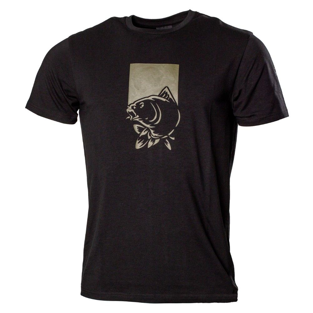 NASH MAKE IT HAPPEN T-SHIRT FISH LOGO BLACK