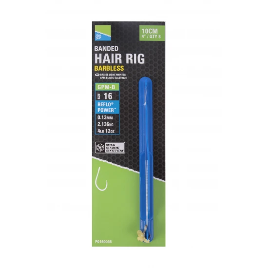 PRESTON BANDED HAIR RIG 10cm 0,15MM 2,683kg GPM-B #14