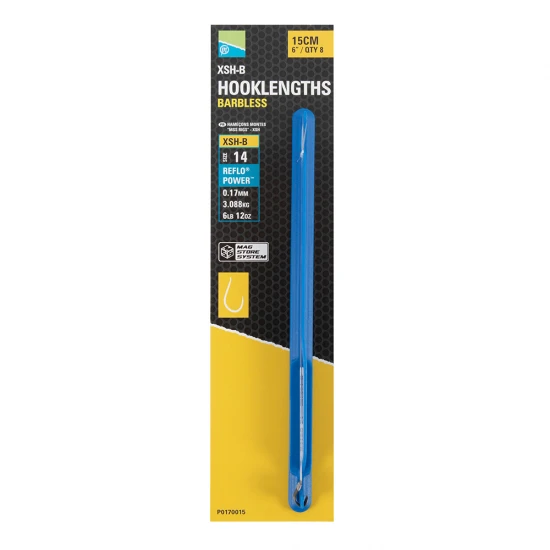PRESTON HOOKLENGHTS 15CM 0.17MM 3.1KG XSH-B #14