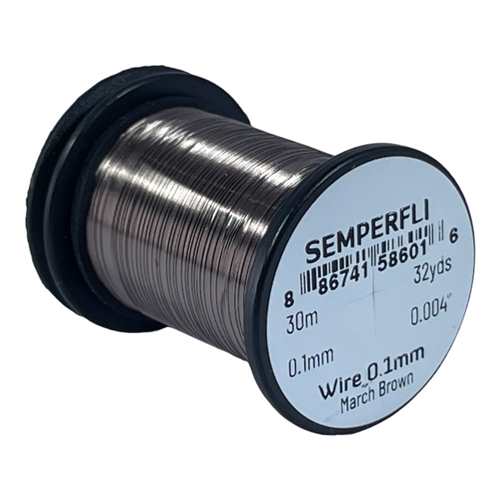 SEMPERFLI WIRE 0,1mm #MARCH BROWN