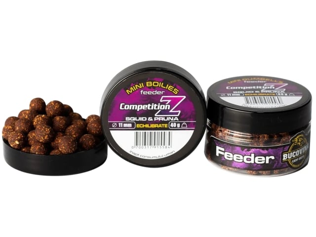 BUCOVINA CARP BAITS COMPETITION Z FEEDER WAFTERS MINI BOILIES SQUID PLUM 11MM 20G