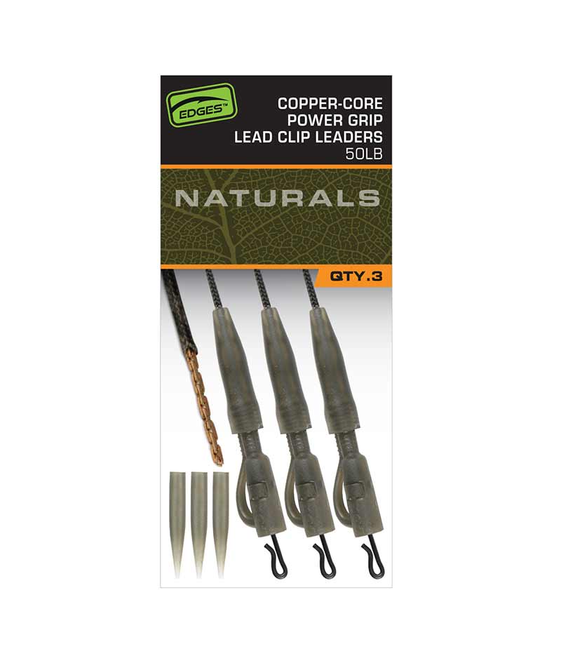 FOX COPPER CORE POWER GRIP LEAD CLIP LEADERS 50LB