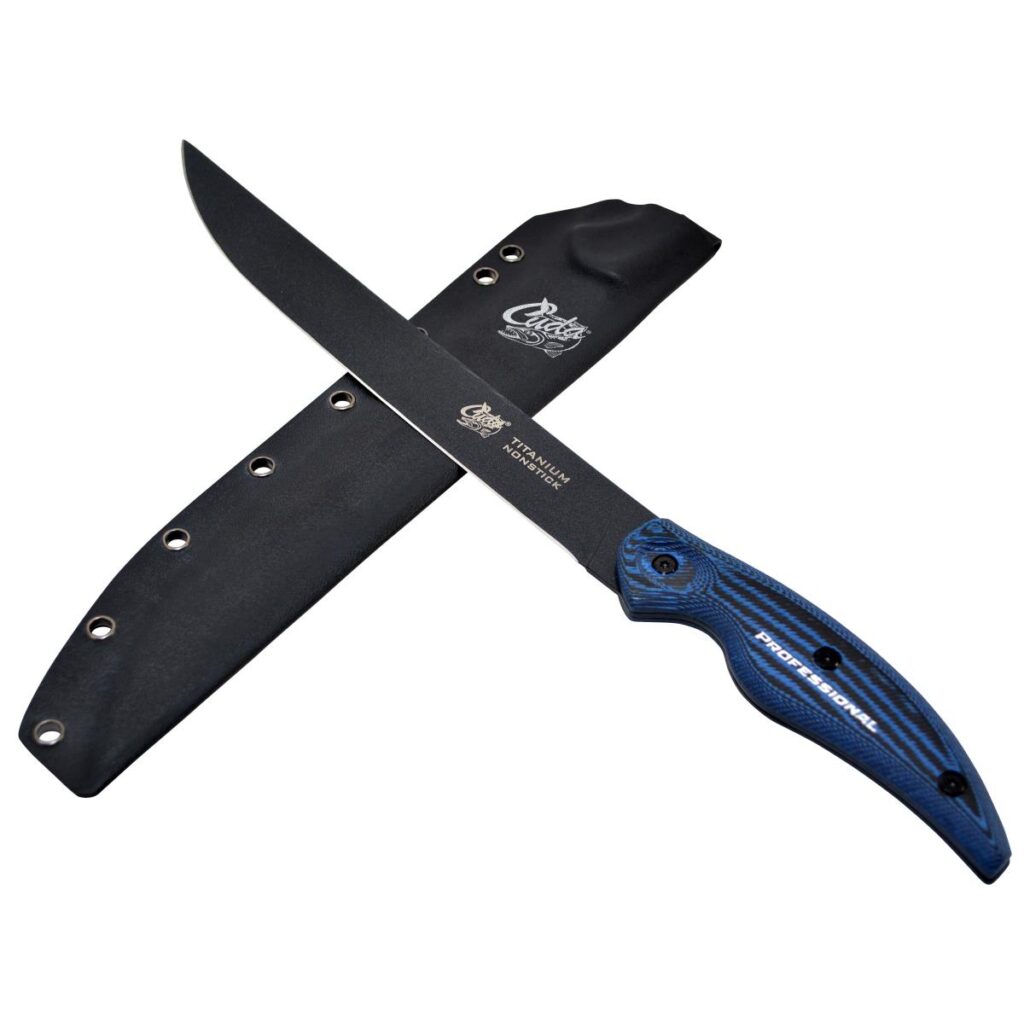 CUDA PROFESSIONAL TITANIUM NON STICK 10IN WIDE FILLET KNIFE