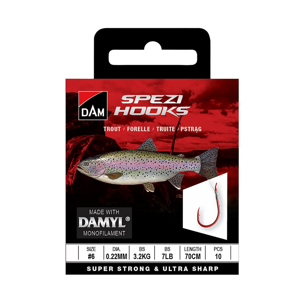 DAM SPEZI TROUT RED #6 0.22mm 70cm
