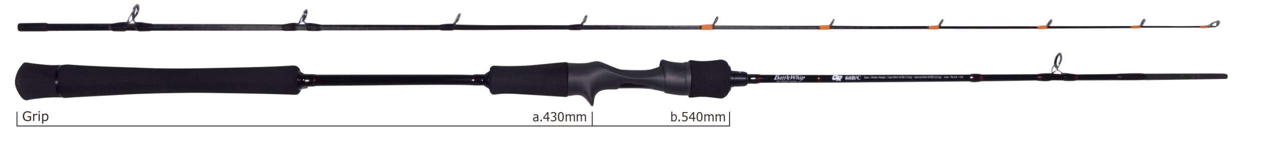 YAMAGA BLANKS BATTLEWHIP OR 60B/C BOAT SQUID ROD max.225g PE 0.4-0.8