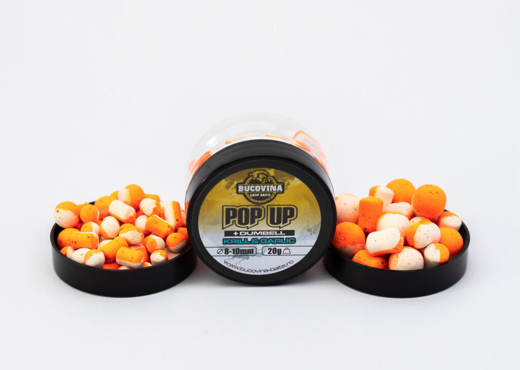 BUCOVINA CARP BAITS POP UP + DUMBELL KRILL & GARLIC