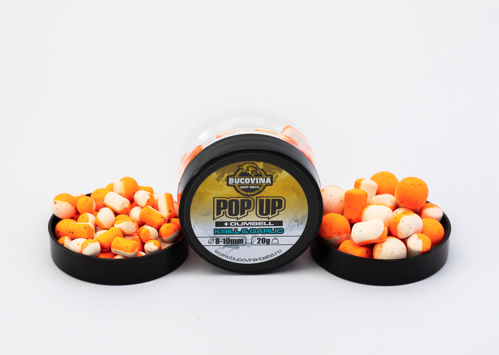 BUCOVINA CARP BAITS POP UP + DUMBELL KRILL & GARLIC