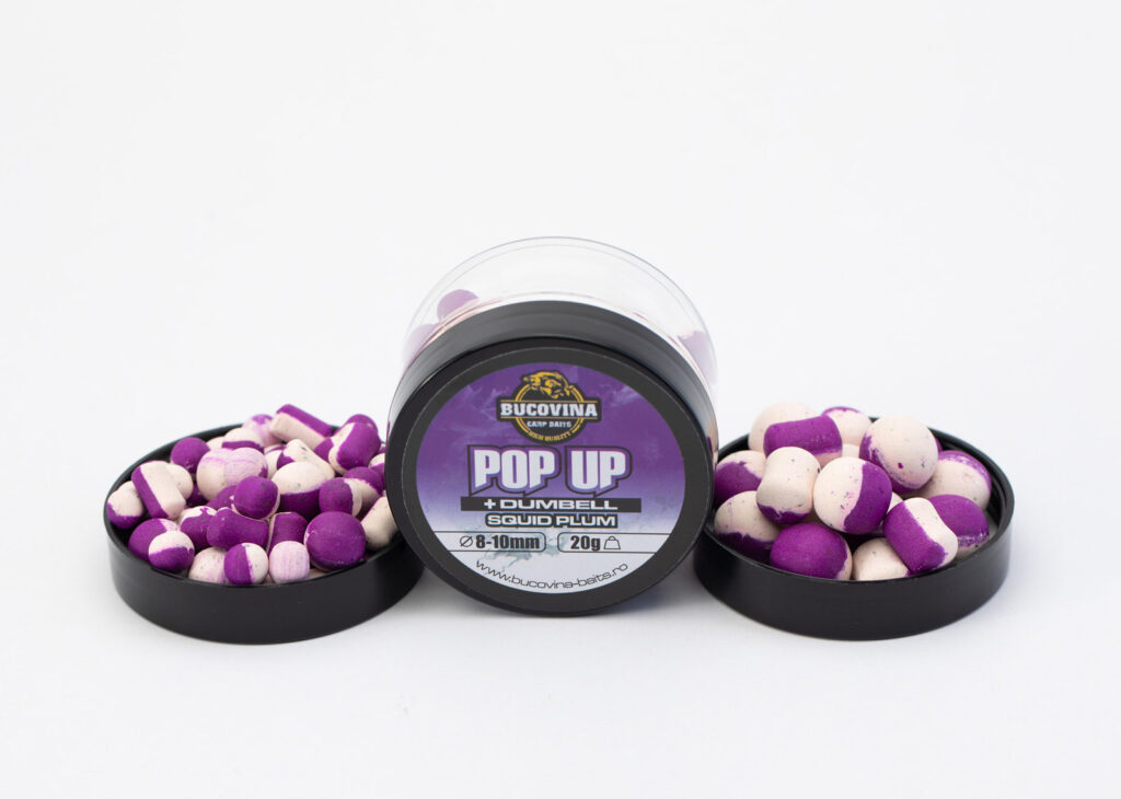 BUCOVINA CARP BAITS POP UP + DUMBELL SQUID & PLUM