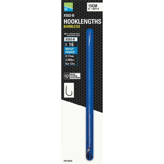 PRESTON HOOKLENGTHS 15cm XS02-B hook