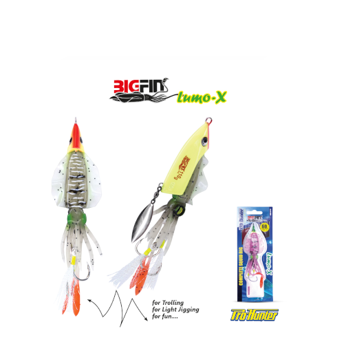 PROHUNTER BIG FIN COMPLERTE SQUID RIG 110G #LUMO