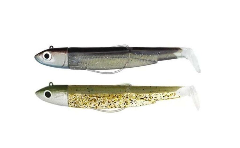 FIIISH BLACK MINNOW DOUBLE COMBO OFFSHORE 90MM 10G #KAKI PAILETTE / SEXY BROWN