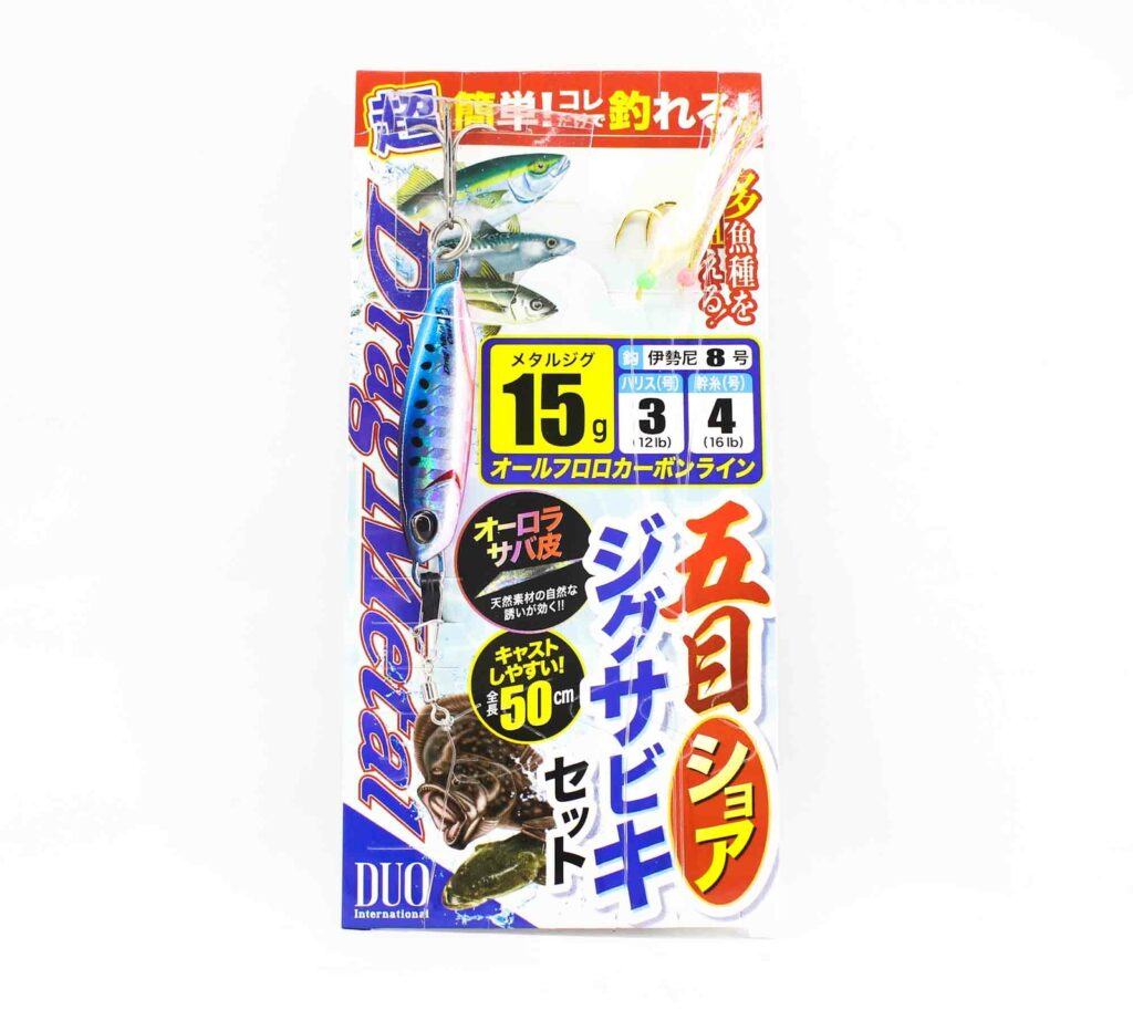 DUO DRAG METAL SHORE JIG SABIKI SET 15G #BLUE PINK SARDINE