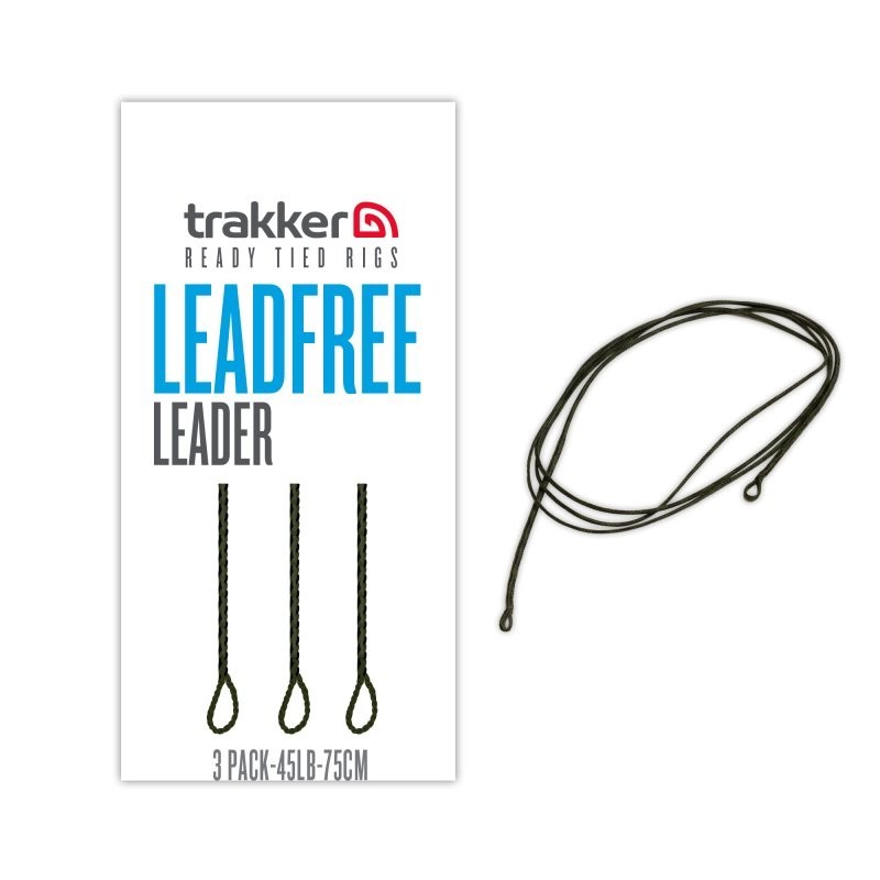 TRAKKER LEADFREE LEADER 45lb 75cm 3pcs