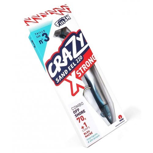 FIIISH CRAZY SANDEEL COMBO OFFSHORE 220mm 70G #BLUE NACRE
