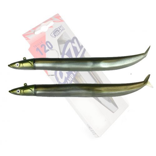 FIIISH CRAZY SANDEEL DOUBLE COMBO 120mm 15g #KAKI