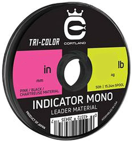 CORTLAND INDICATOR MONO TRI-COLOR 50ft 0.23mm (8lb)
