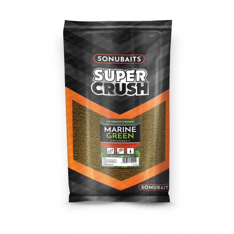 SONUBAITS SUPER CRUSH MARINE GREEN GROUNDBAIT 2kg