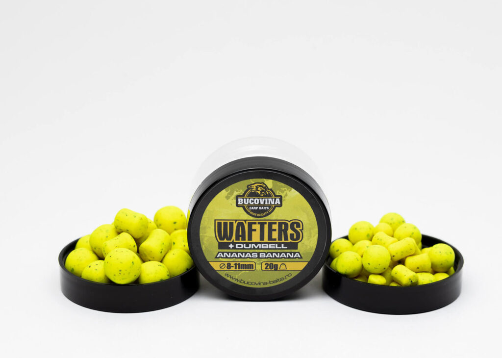 BUCOVINA CARP BAITS WAFTERS DUMBELL ANANAS BANANA 14MM 20G