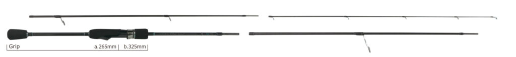 YAMAGA BLANKS BLUE CURRENT WIZY 610/4pcs travel rod 1-10g pe0.3-0.6