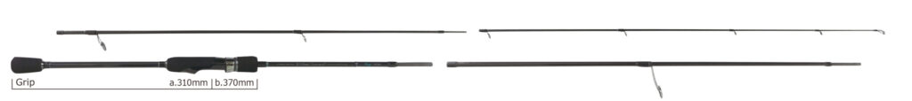 YAMAGA BLANKS BLUE CURRENT WIZY 710/4pcs travel rod 1.5-20g PE 0.4-0.8