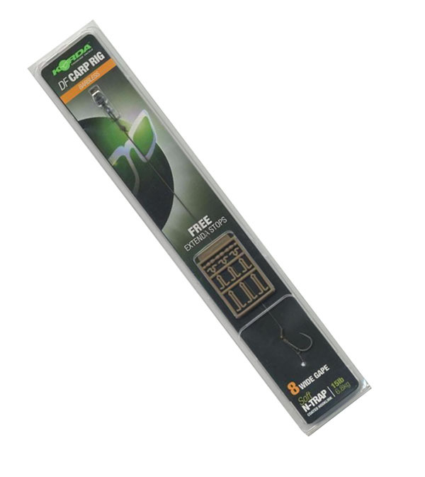 KORDA CARP RIG FLUORO LONG SHANK X6