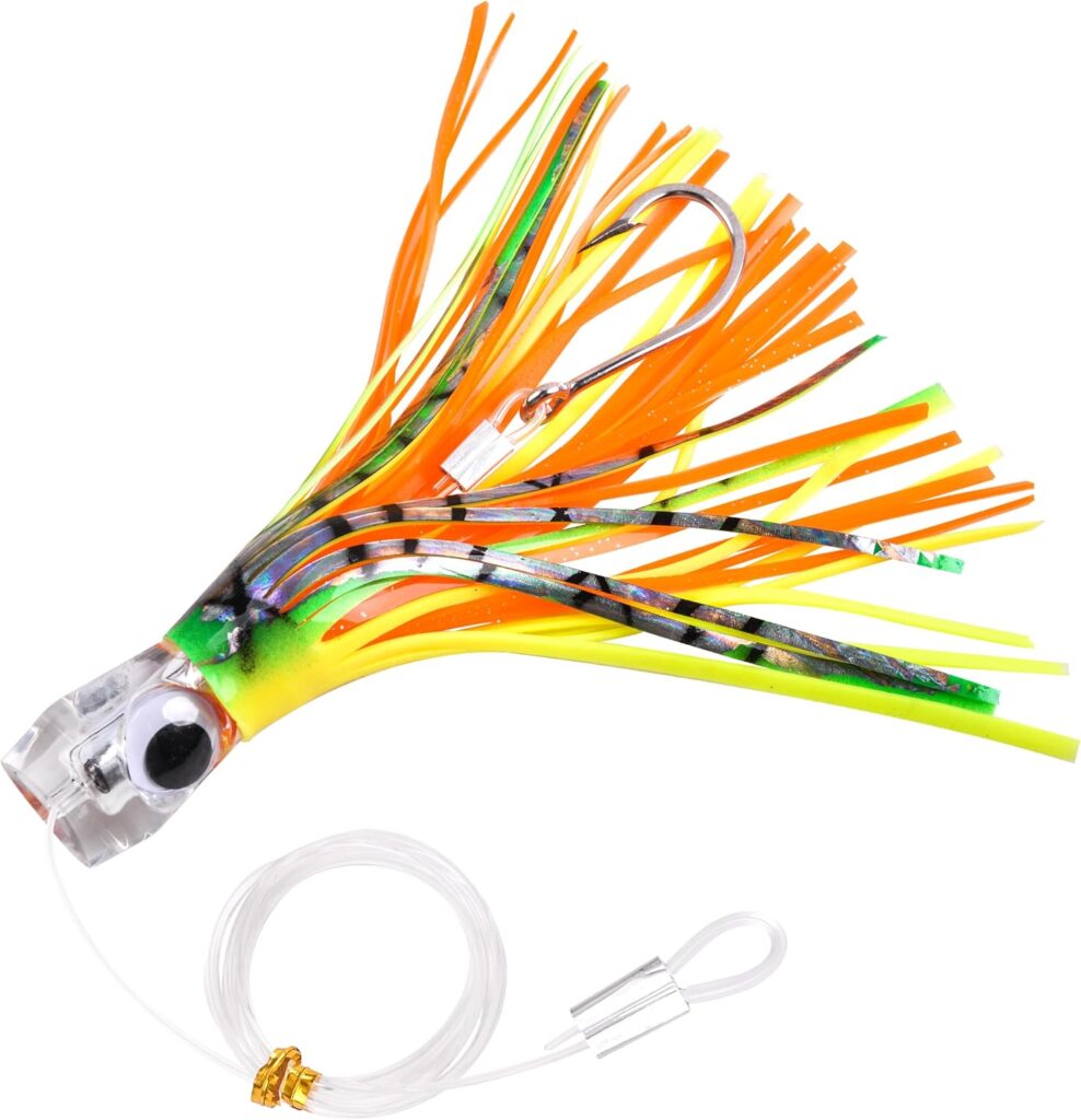 GORILLA SKIRT TROLLING LURE 16cm 6/0 HOOK #YELLOW/RED