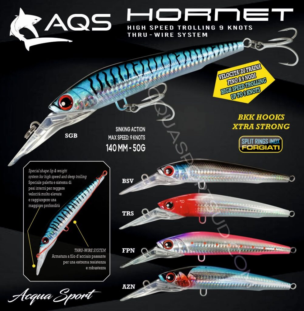 AQS HORNET TROLLING LURE 140MM 50G