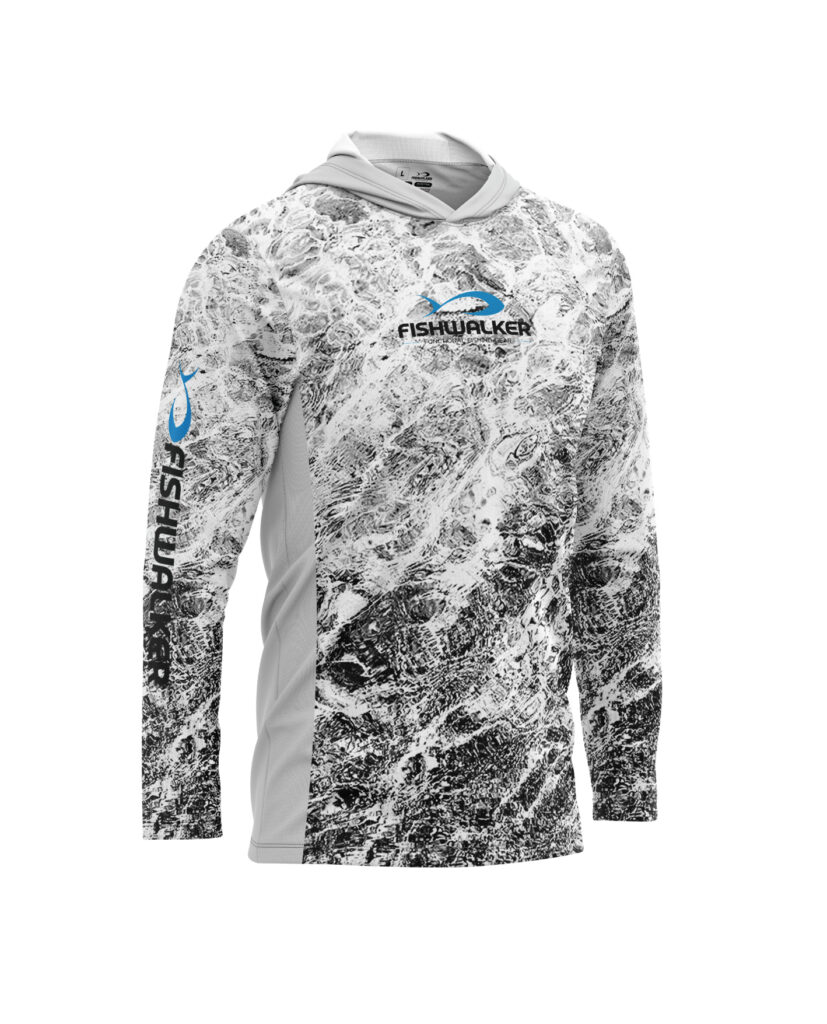 FISHWALKER AQUATIS LONG SLEEVE HOODED WHITE