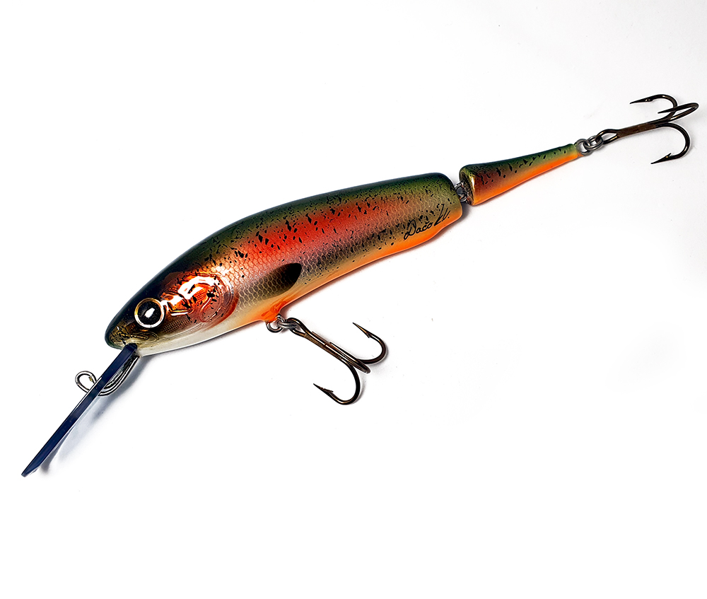 DACO LURE WOODEN HANDMADE JOINTED 16cm 35g DEEP RAINBOW TROUT