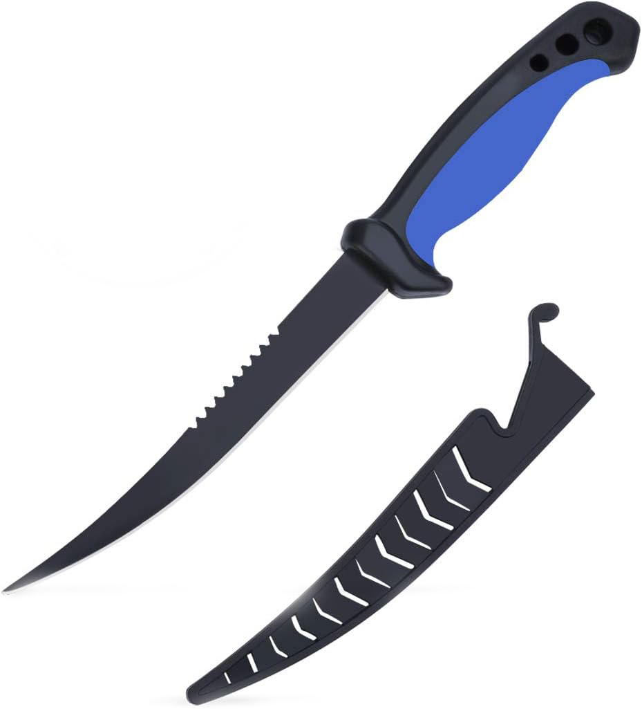 GORILLA RUBBER GRIP FILLETING KNIFE 16cm BLADE