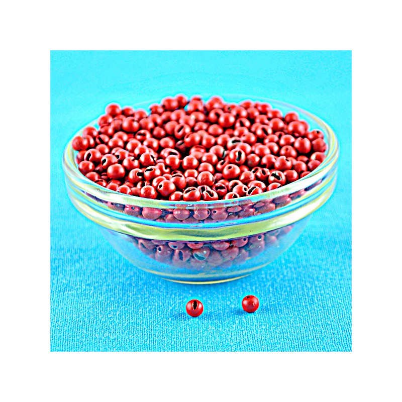 KNAPEK TUNGSTEN BEADS SLOTTED K+ 3.5mm 10pcs RED ORANGE