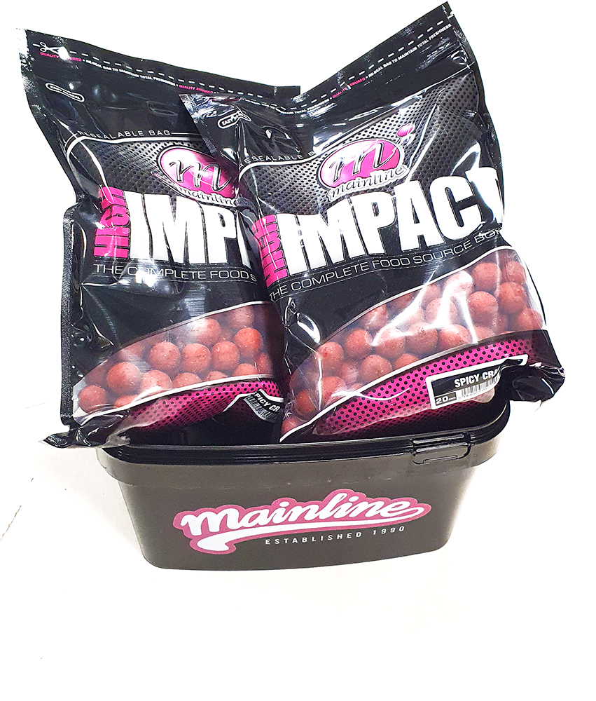 MAINLINE HIGH IMPACT SPICY CRAB 20MM 2KG PLUS BUCKET