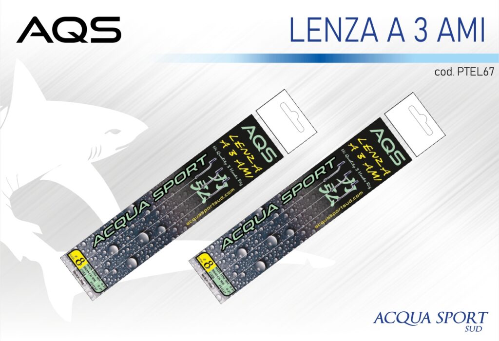 AQS BOLENTINO SYSTEM W 3 HOOKS #5 MAIN 0.35MM BRANCH 0.25MM