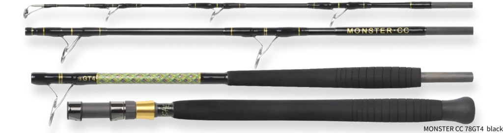 FISHERMAN MONSTER CC 78 GT4 4pc TRAVEL CASTING ROD 50-250g PE6-10