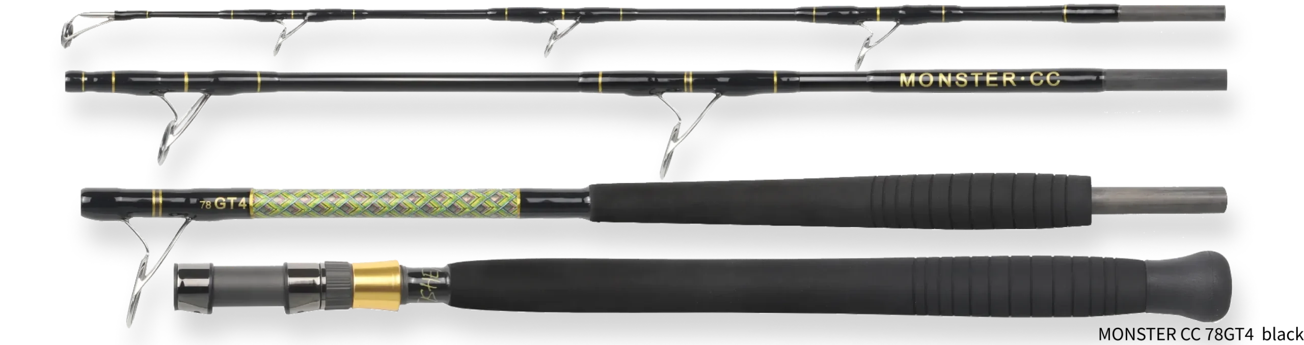 FISHERMAN MONSTER CC 78 GT4 4pc TRAVEL CASTING ROD 50-250g PE6-10
